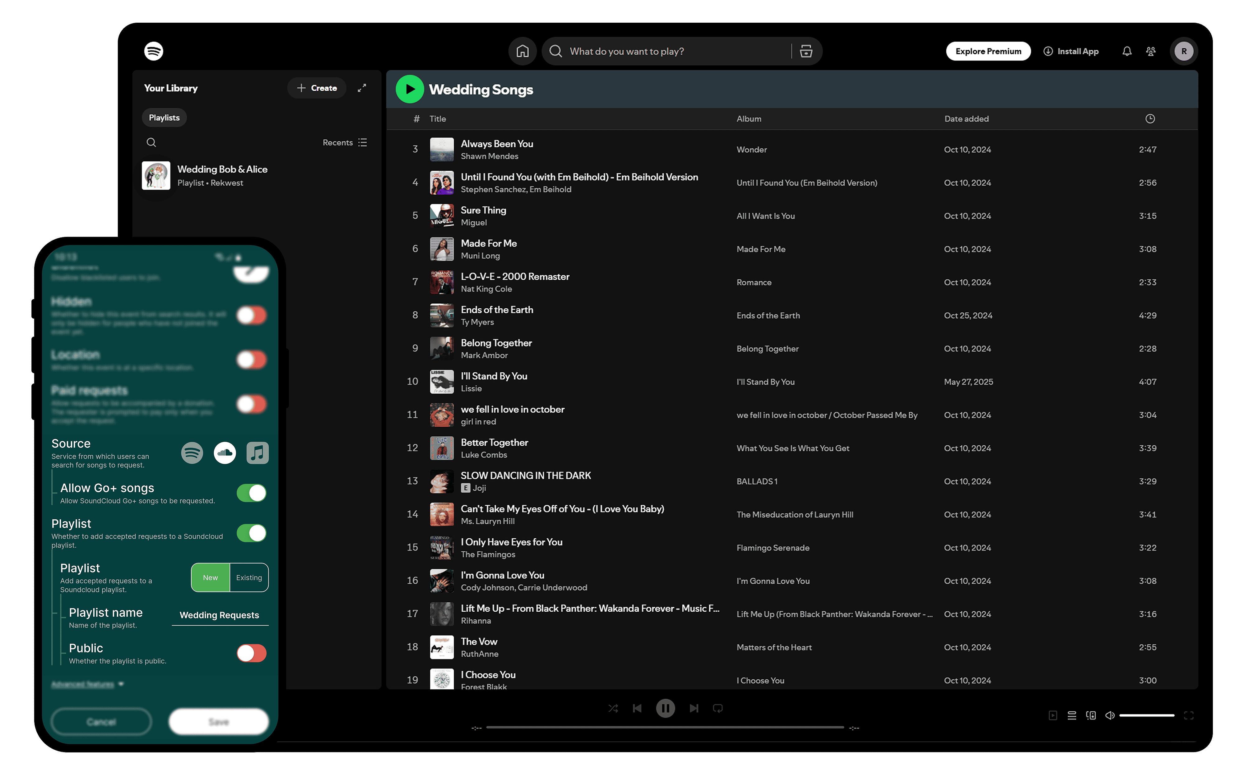 Connect to your Playlist and DJ Gear