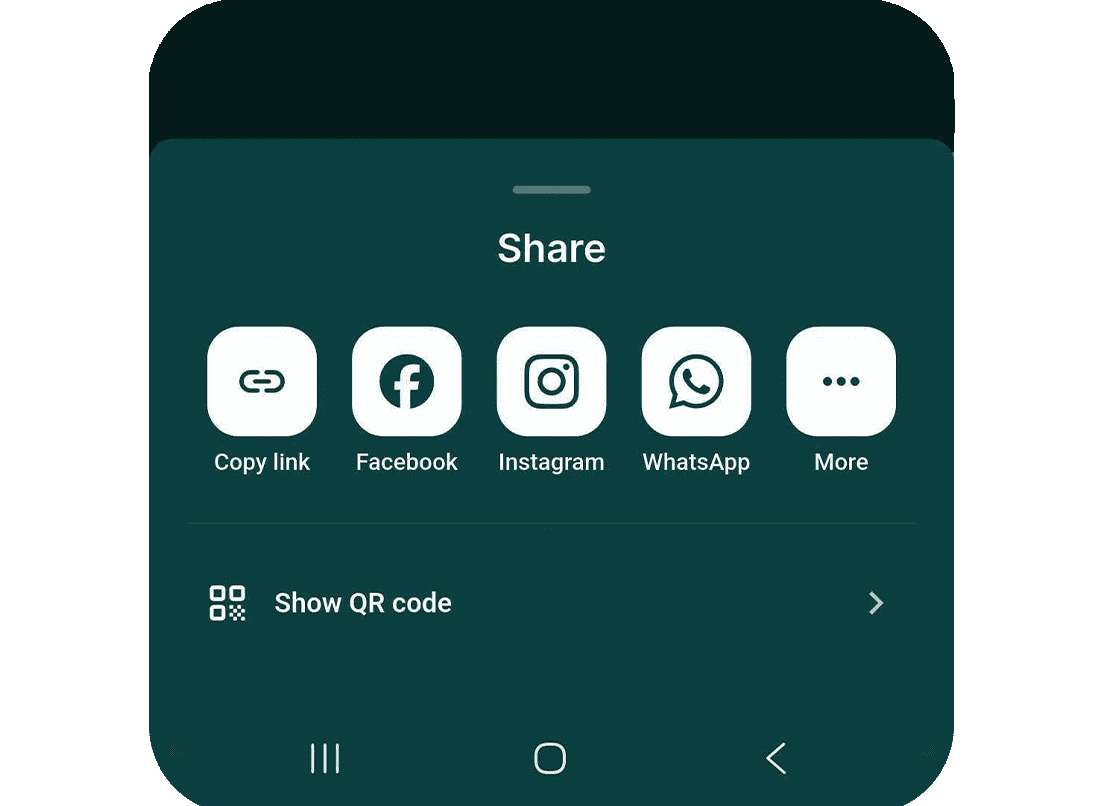 A Rekwest song request link and QR code shared on a radio station's website and socials