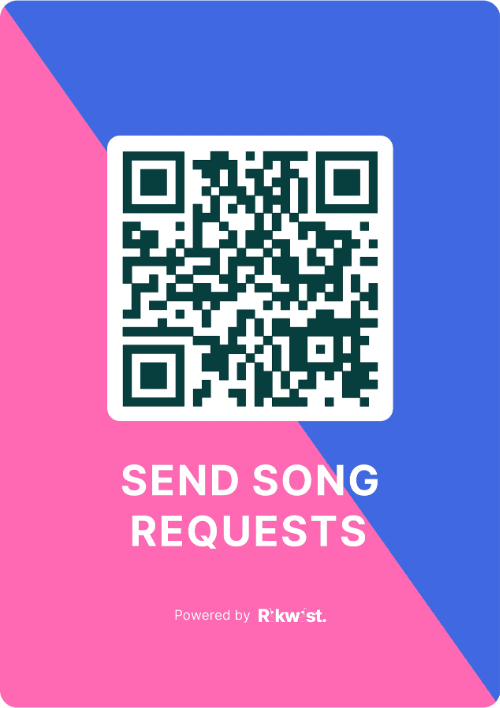 Pink QR code poster