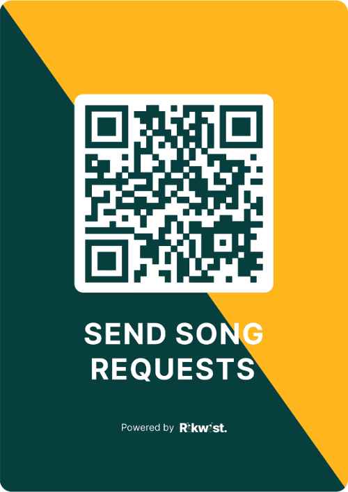 Yellow QR code poster
