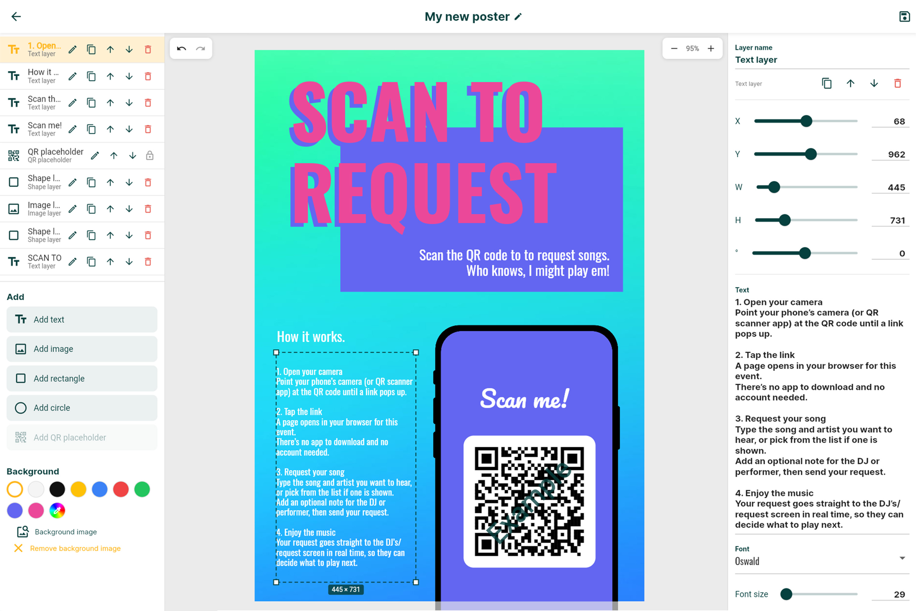 QR Poster Editor